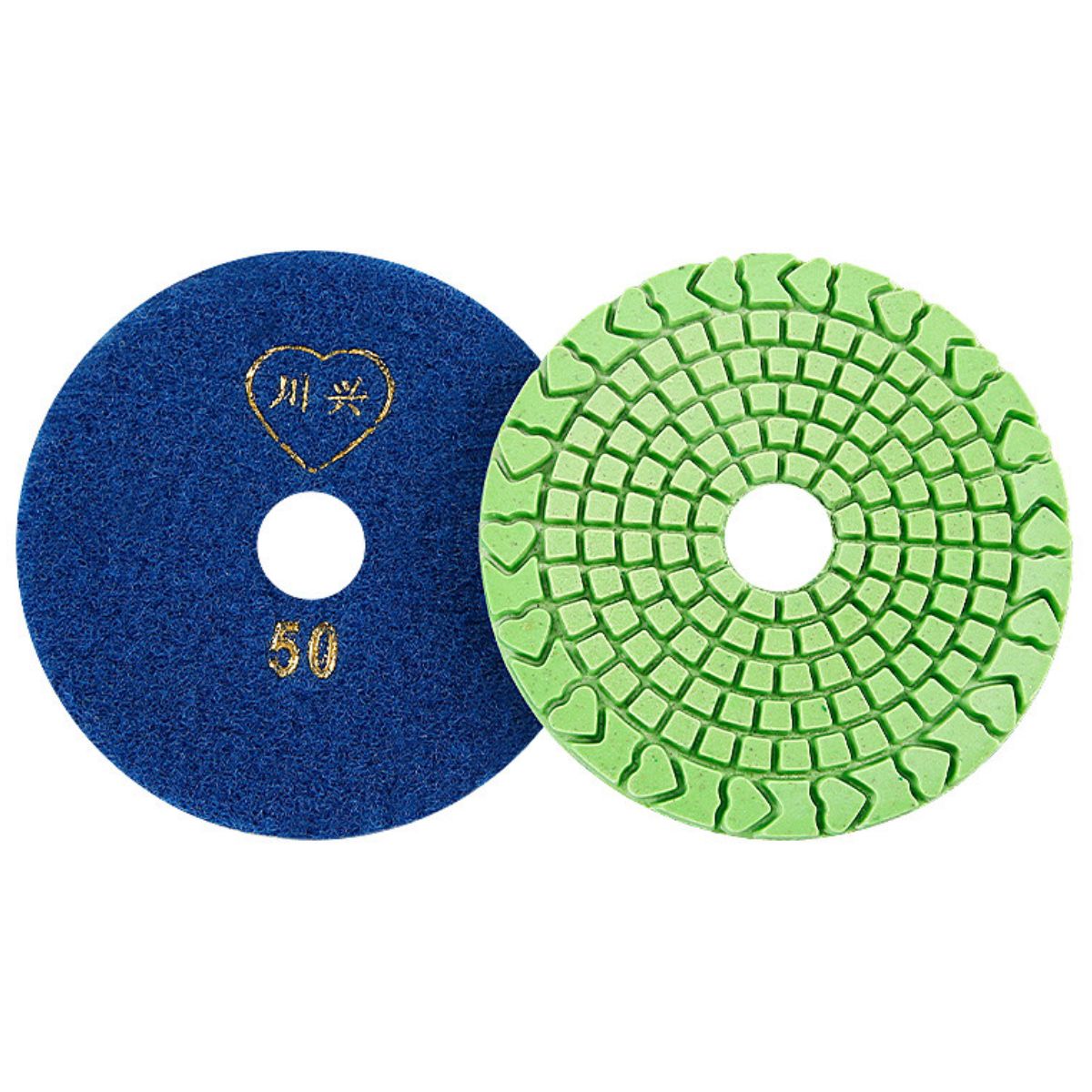 Almohadilla de Pulido de Diamante 4” (100 mm) – Grano 50#. Disco de Pulido Seco y Húmedo para Mármol, Granito.(Grado Industrial)