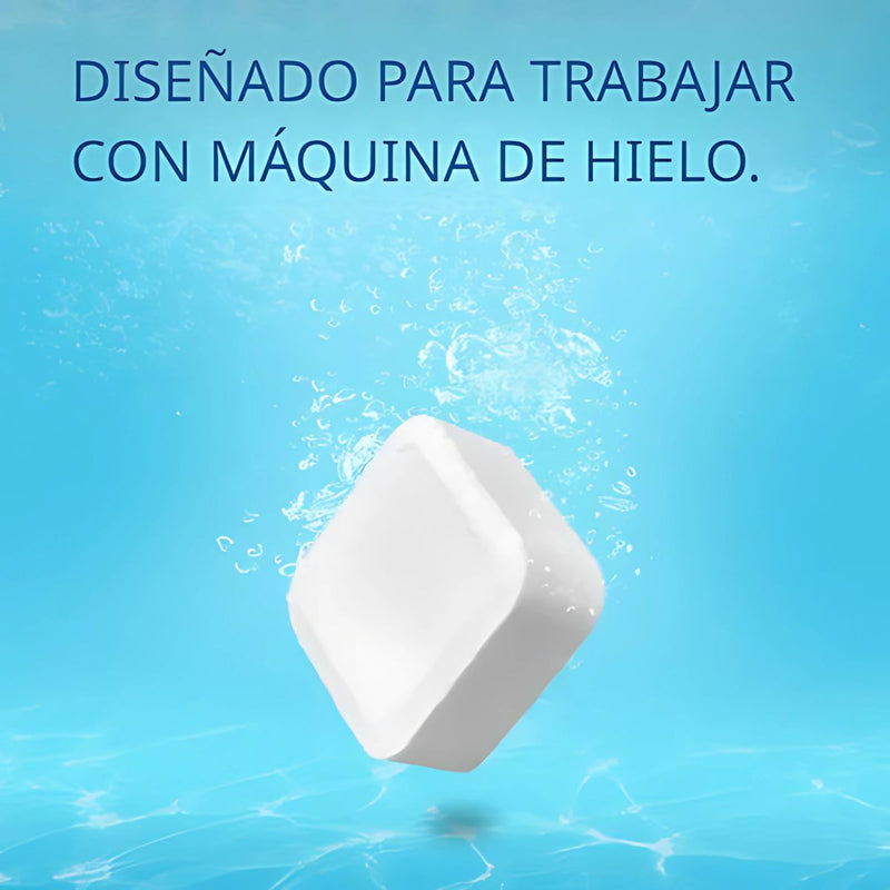 Pastillas Efervescentes para Limpieza Máquinas de Hielo – Tabletas Limpiadoras De Hielera. Pack de 12 Unidades.