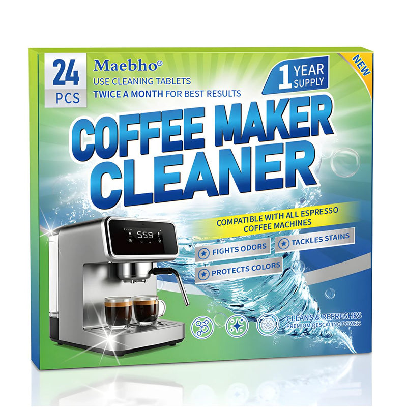 Pastillas Efervescentes para limpieza de Cafeteras Espresso. Tabletas de Limpieza de Maquina de Café. Pack 24 Unidades.