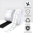 Cinta de Velcro Adhesiva Cierre Magico de Fijación Reutilizable. Felpa Autoadhesiva 2.5 cm × 9 m (Color Blanco).