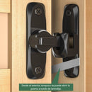 Picaporte Pestillo de Puerta Color Negro. Pasador de Seguridad 7.9×2.4×0.3 cm. Cierre de Aleación de Zinc Antirrobo Instalación sin Clavos ni Pegamento.