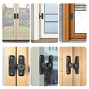 Picaporte Pestillo de Puerta Color Negro. Pasador de Seguridad 7.9×2.4×0.3 cm. Cierre de Aleación de Zinc Antirrobo Instalación sin Clavos ni Pegamento.