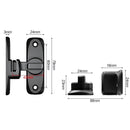Picaporte Pestillo de Puerta Color Negro. Pasador de Seguridad 7.9×2.4×0.3 cm. Cierre de Aleación de Zinc Antirrobo Instalación sin Clavos ni Pegamento.