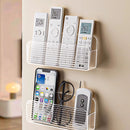 Organizador Adhesivo de Pared Para Controles 19 × 3.8 × 8.3 cm. Repisa de Almacenamiento Colgante. Caja Porta Objetos Trasparente.