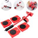 Transportador levantador ruedas de Muebles y Objetos Pesados. Kit de 5 Piezas con Palanca y Ruedas Giratorias 360°. Juego de Herramienta para Mudanzas.