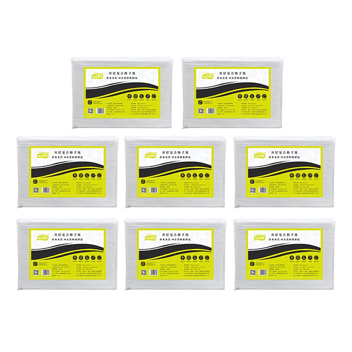 Toallas de Papel Comerciales. Servilletas Inter dobladas. Papel Secamanos. (Paquete de 8 × 170 hojas). Compatible TU067.