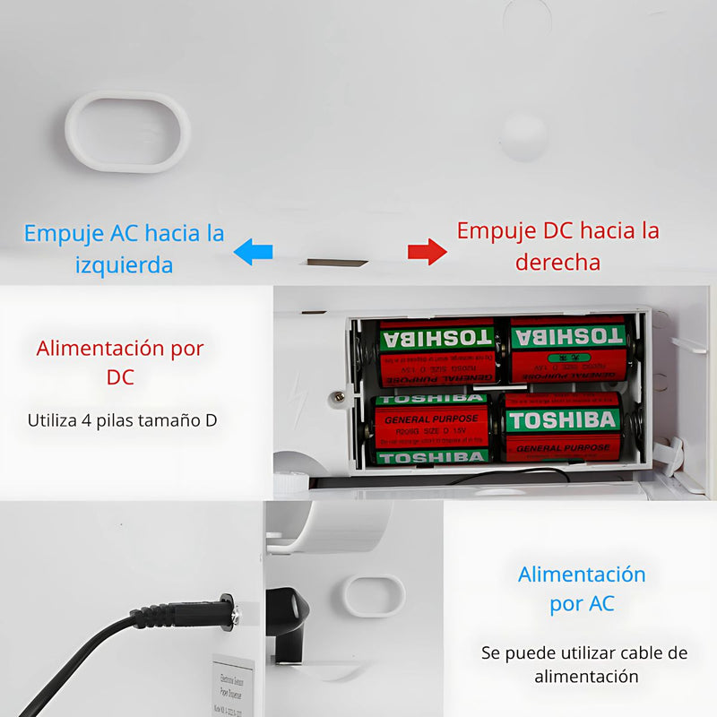Dispensador Automático de Papel con Llave para Pared. Portapapeles con Sensor Para Baño. Caja de Papel Color Azul.
