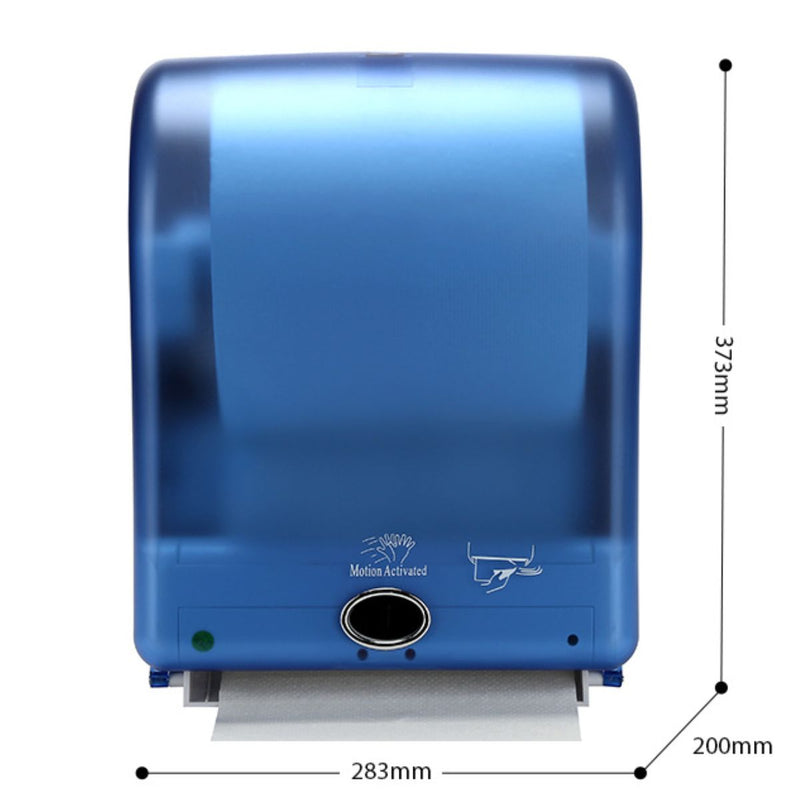 Dispensador Automático de Papel con Llave para Pared. Portapapeles con Sensor Para Baño. Caja de Papel Color Azul.
