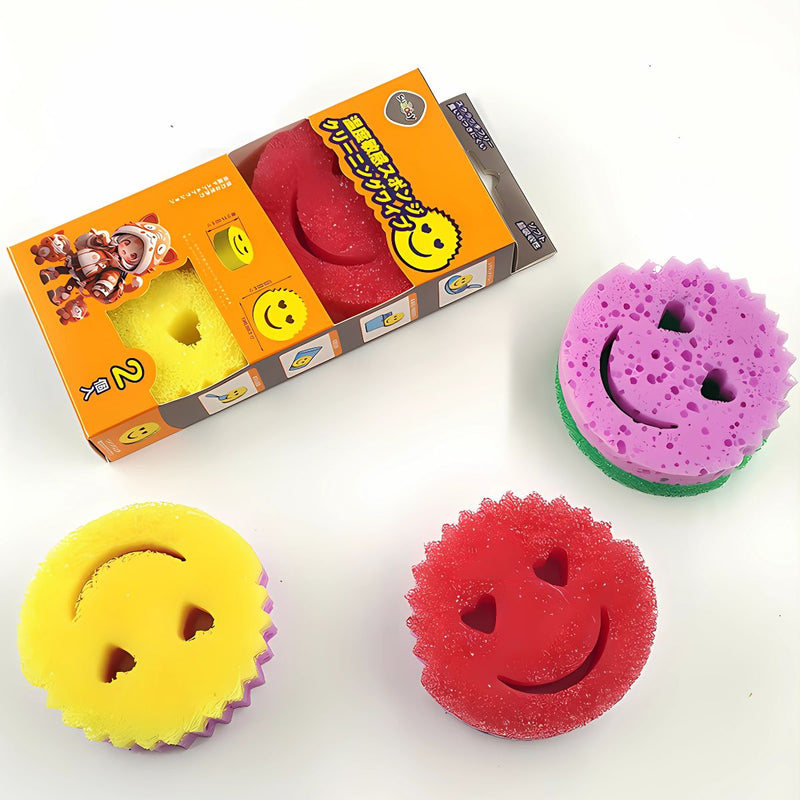 Esponja Limpiadora Multiusos (Pack de 2 Unidades). Esponja De Cocina Para Fregar Y Limpiar. Suaves En Agua Tibia Y Firmes En Agua Fría. Colores Surtidos.