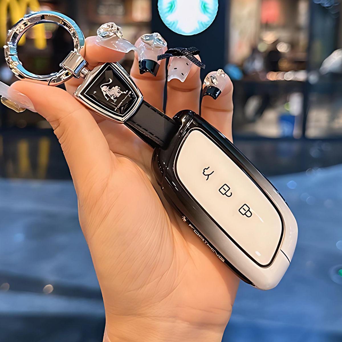 Funda Protectora Color Rosa con Negro  Forro protector Para Llave Forthing S7. Cover Para Control Remoto De Vehículo.