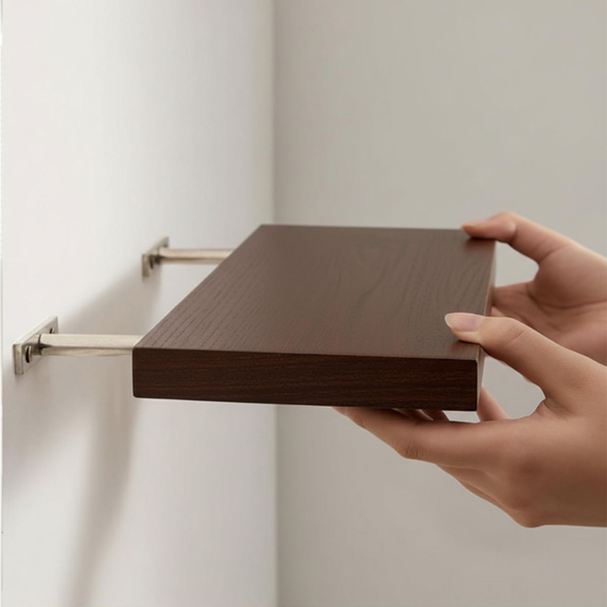 Repisa de pared Color Madera Oscura (1 unidad). Repisa de pared. Tablillas de 40x15 cm.