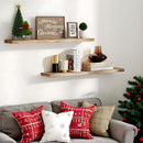 Repisa de pared Flotantes Color Madera Oscura (Set de 4 piezas). Repisas de pared. Tablillas de 40x15cm.