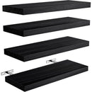Repisa de pared Flotantes Color Negro (Set de 4 piezas). Repisas de pared. Tablillas de 40x15cm.