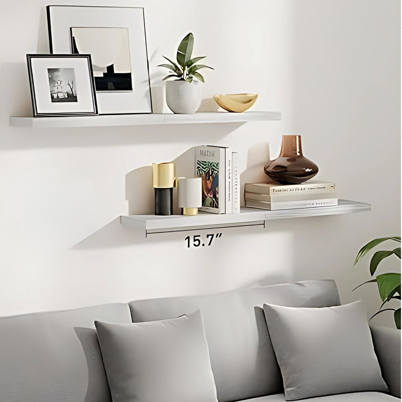 Repisa de pared  Flotantes Color Blanco (Set de 4 piezas). Repisas de pared. Tablillas de 40x15cm.