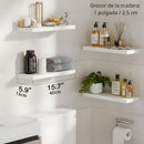 Repisa de pared  Flotantes Color Blanco (Set de 4 piezas). Repisas de pared. Tablillas de 40x15cm.