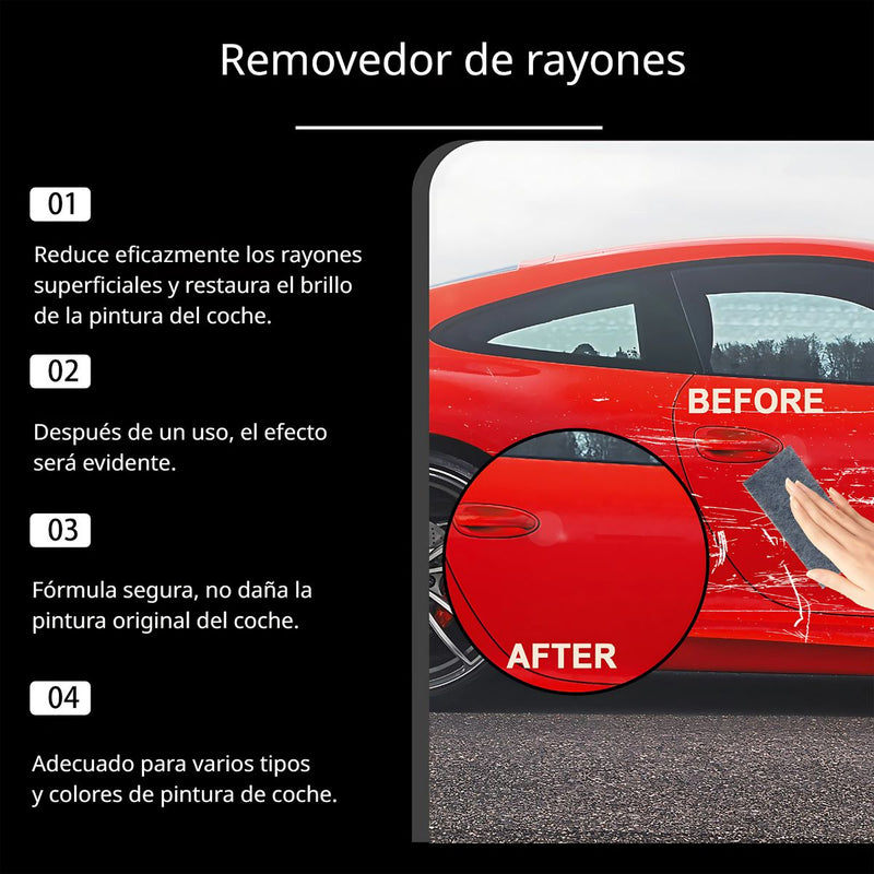 Removedor de Rayones para Autos 120g con Paños y Esponja. Pasta para Pulir y Eliminar Rayones de Carros.