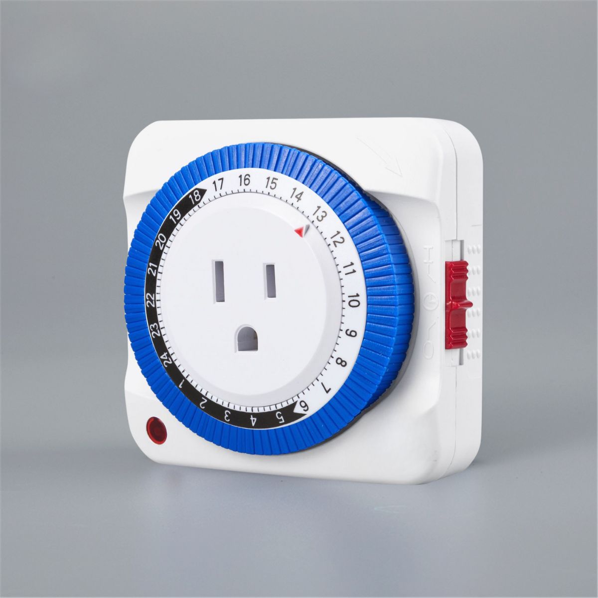 Temporizador mecánico programable 24h 16A. Reloj automático para enchufe timer