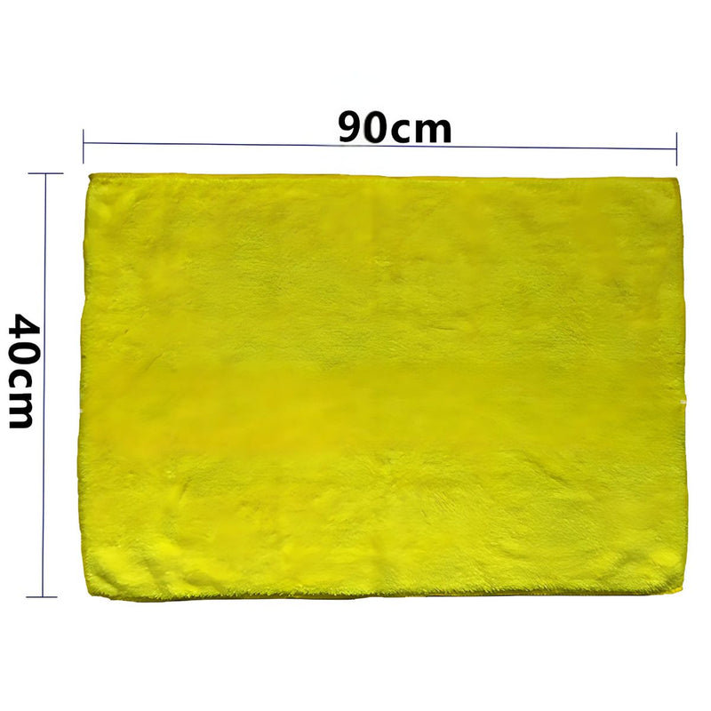Paño de Microfibra Color Amarillo 40 x 90cm. Trapo De Limpieza Absorbente. (420gsm)