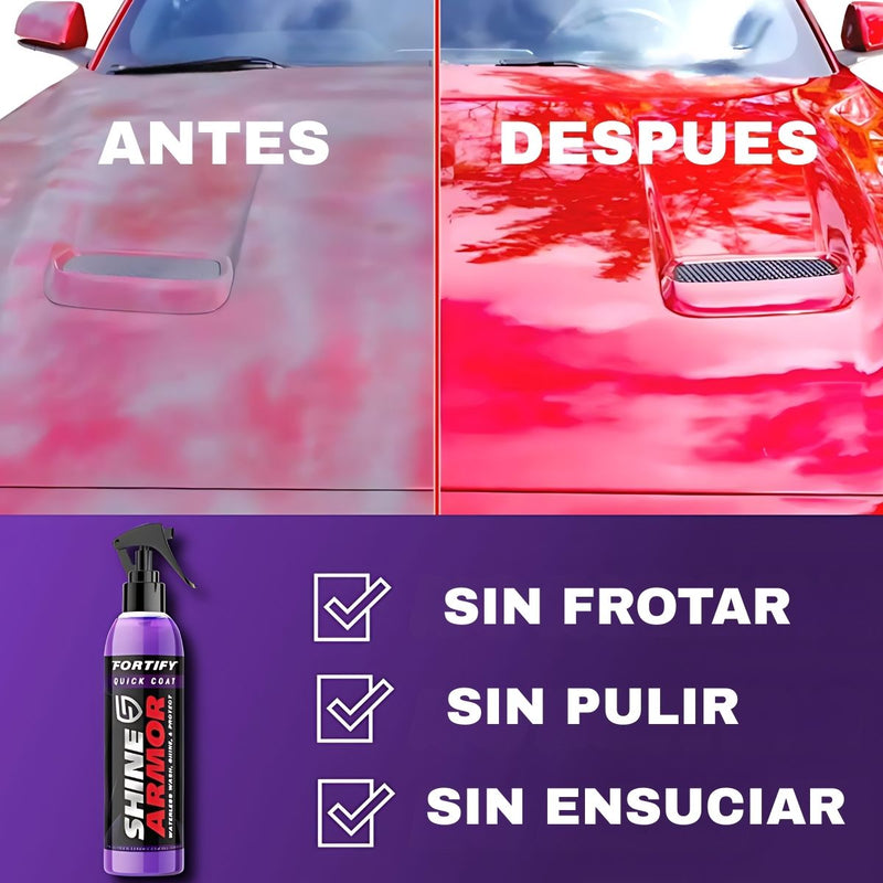 Cera líquida Para Autos. Detallador Nano Cerámica Hidrofóbica. Limpiador Repele Agua Ideal Para Detailing y Lavado en seco para vehículos (237ml)