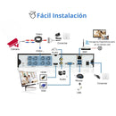 Cámaras De Seguridad HD CCTV (Set de 4). Con Sensor De Movimiento, Visión Nocturna, A Prueba de Agua. Cámara de Videovigilancia Con Audio Y WiFi