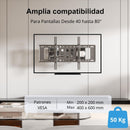 Soporte de TV Ajustable para Pantallas de 40-80'' con Inclinación ±15° y VESA 200x220 Hasta 400x600mm. Brazo Doble Telescópico para Televisor