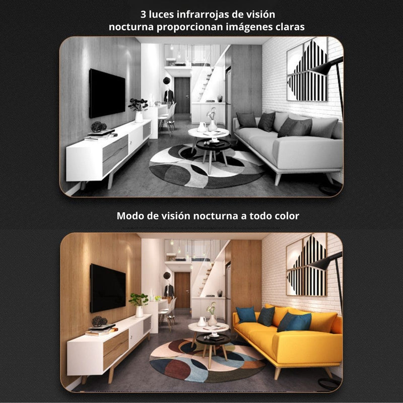 Cámaras De Seguridad Wireless inalambricas (Set de 2) 2.5K 4MP Con NVR 2 Canales. Con Sensor de Movimiento. Aprueba de Agua. Alarma. Camara De VideoVigilancia Con Audio Y Wifi.