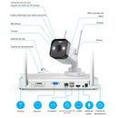 Cámaras De Seguridad Wireless inalambricas (Set de 2) 2.5K 4MP Con NVR 2 Canales. Con Sensor de Movimiento. Aprueba de Agua. Alarma. Camara De VideoVigilancia Con Audio Y Wifi.