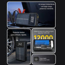 Jumper Arrancador Portátil De Batería De Carga Solar Con Compresor De Aire. Batería Auxiliar 12000mAh con Cargador TIPO C.