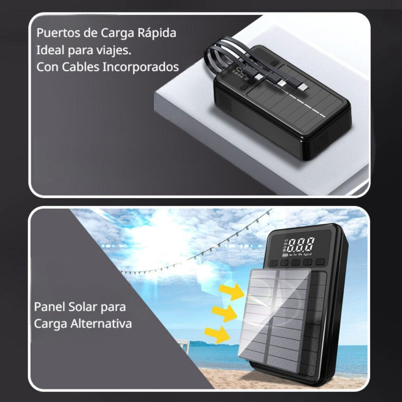 Jumper Arrancador Portátil De Batería De Carga Solar Con Compresor De Aire. Batería Auxiliar 12000mAh con Cargador TIPO C.