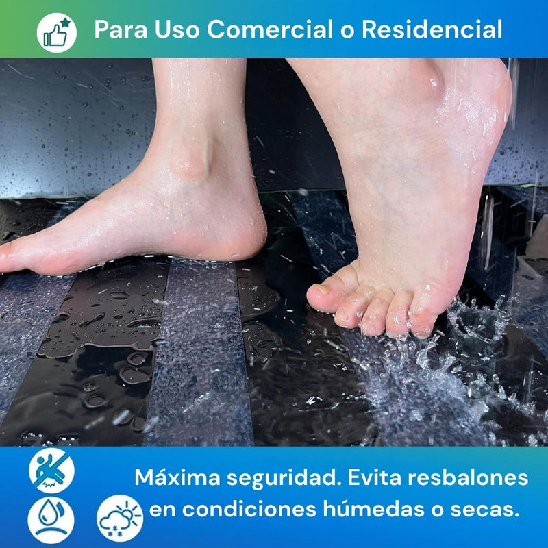 Cinta Antideslizante antiderrapante Transparente Adhesiva Impermeable de Seguridad 5cm x 5M para pisos