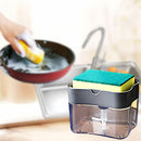 Dispensador De Jabón Con Soporte Para Esponja Para Fregador