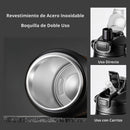 Botella De Agua Térmica. Termo Deportivo De Doble Pared De Acero Inoxidable. 800 ml Y Soporte Para Teléfono. Color Morado.