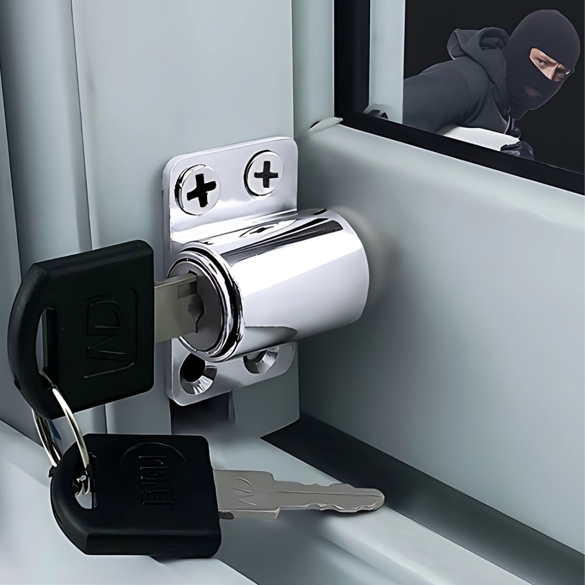 Cerradura de seguridad Para Ventanas Corredizas Con llave. Cerrojo Para Protección Infantil y Antirrobo