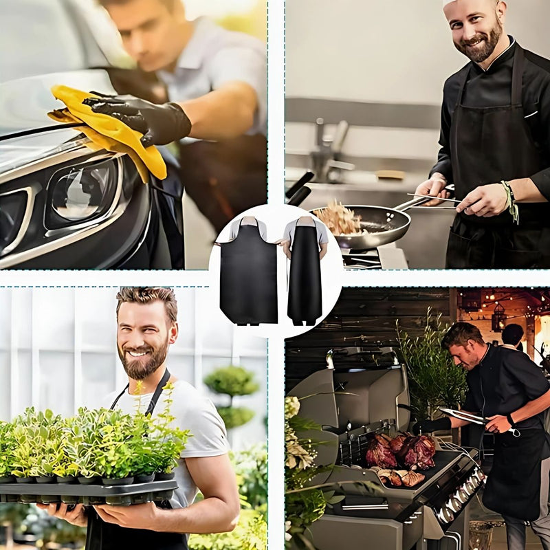 Delantales Impermeables De Nano PVC Para Cocinas, Bares, Lavanderías, Talleres. Mandiles Altamente Resistentes.