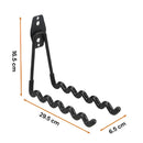 Gancho Ondulado Metálico Para Garaje. Soporte Para Colgar Bicicletas, Mangueras, Escaleras Con Revestimiento PVC. 29.5x16.5x6.5 cm colgador