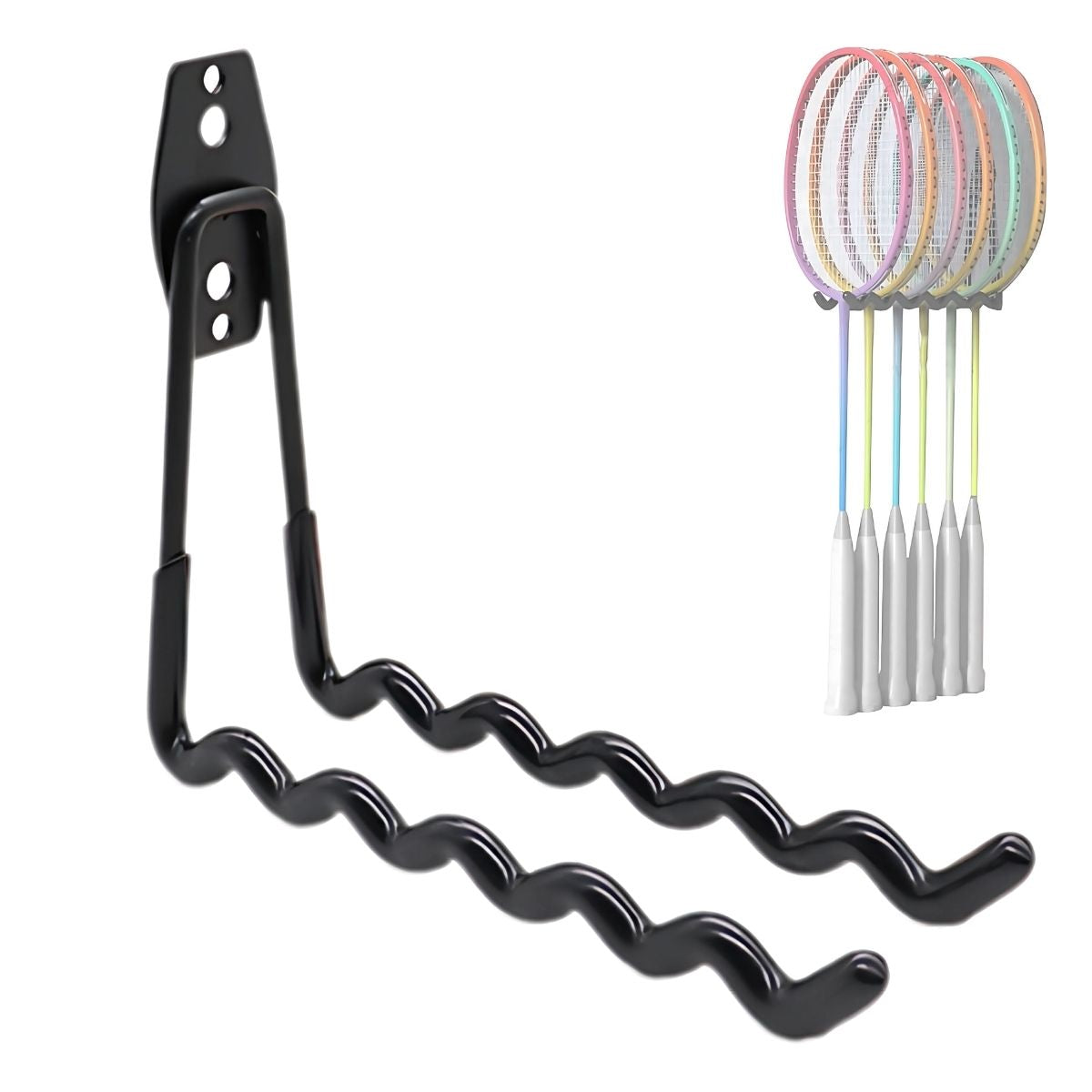 Gancho Ondulado Metálico Para Garaje. Soporte Para Colgar Bicicletas, Mangueras, Escaleras Con Revestimiento PVC. 29.5x16.5x6.5 cm colgador