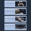 Silla Gamer Ergonómica Con Cojín Lumbar Reclinable Y Reposapiés. Color Chocolate.