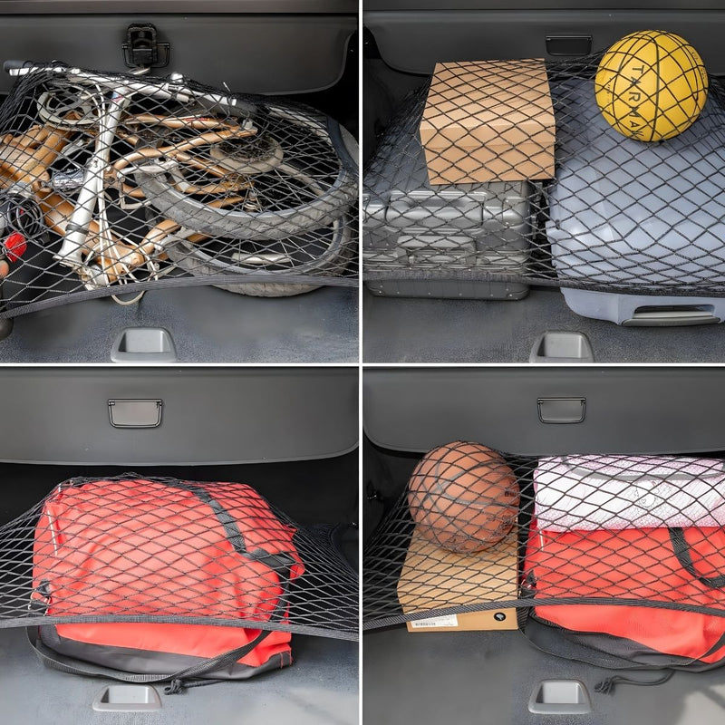 Malla de Carga Red Elástica Para Sujetar Equipaje. Para Maletero De Pick Up, Suv, Auto. 120x100cm tensores amarre