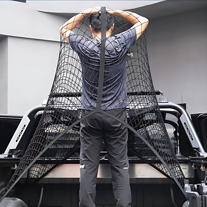 Malla de Carga Red Elástica Para Sujetar Equipaje. Para Maletero De Pick Up, Suv, Auto. 120x100cm tensores amarre