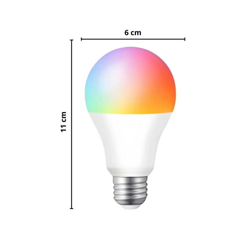 Foco Bombillo Inteligente LED RGB WiFi+Bluetooth. 9W Foco Iluminación RGB con App y Control Remoto Compatible Con Alexa y Google Assistant. Bombilla