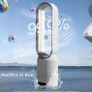 Abanico Sin Aspas de Torre Y Purificador De Aire Con Control Remoto. Ventilador de Torre Con Filtro. 22" 58x14.5 cm. 40W.