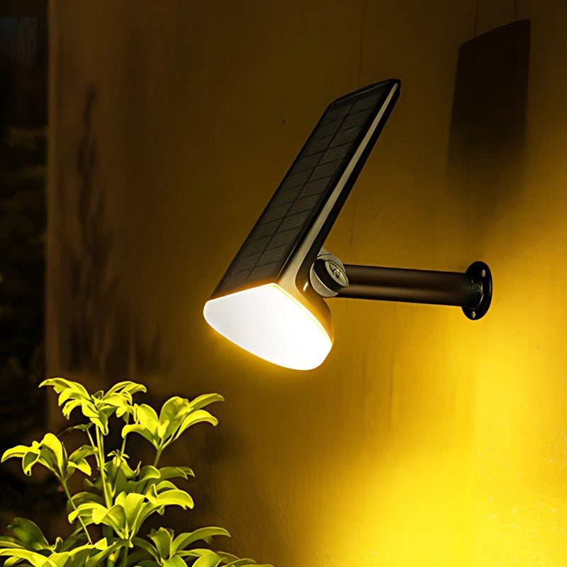 Foco Solar LED Exterior Resistente al Agua Con Cabezal Ajustable. Lámpara Para Jardín Luz Cálida Autorecargable. (hasta 10 horas)