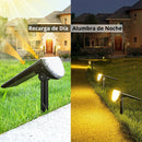 Foco Solar LED Exterior Resistente al Agua Con Cabezal Ajustable. Lámpara Para Jardín Luz Cálida Autorecargable. (hasta 10 horas)