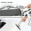 Limpia ventanas escurridor Trapeador Portátil, Plegable De 180° Con Auto Escurrido. Mini Mop Para Uso Húmedo Y Seco Para Limpieza De Escritorio, Monitor, Vidrio.