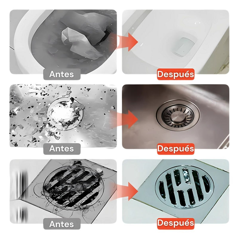 Destapador De Inodoros De Alta Presión. Destapacaños De Succión Potente Para Baño, Cocina Y Drenajes. Destapa cañerias