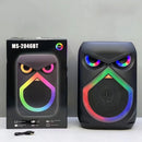Bocina Bluetooth Portátil Con Luces LED RGB. Puerto USB-C. Batería Recargable. 12W. Speaker 26x38x23.5 cm