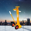 Gato Mecánico De Tornillo Manual Con Ruedas para sostener contenedores. Capacidad 25 Ton. Gato de Soporte Altura Min: 1000 Max:1300 mm.