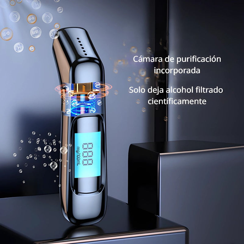 Alcoholímetro Digital Portátil Con Pantalla LED De Alta Precisión Sin Contacto. Medidor de Alcohol con Carga USB. Guarometro. Warometro.