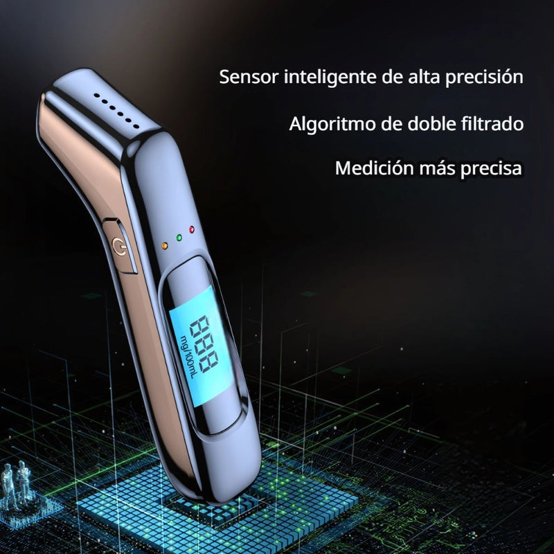 Alcoholímetro Digital Portátil Con Pantalla LED De Alta Precisión Sin Contacto. Medidor de Alcohol con Carga USB. Guarometro. Warometro.