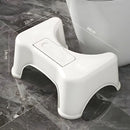 Banquito Para Inodoro con Ranura Porta Celular. Taburete Ergonómico De Plástico Para el Baño. Escabel Antideslizante 44x32x18 cm Color Blanco.